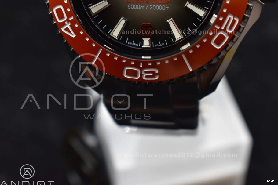 TF 1:1 Ceramic Ultra Deep SS Orange Bracelet Best Dial SS Seamaster 6000M Bezel Edition A on Gray UrbanStyle 1074 0710